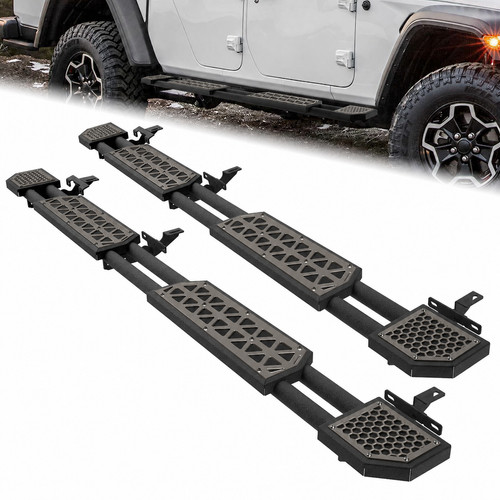 Pair steel side steps nerf - steps,